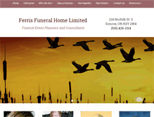 Tablet Screenshot of ferrisfuneral.com